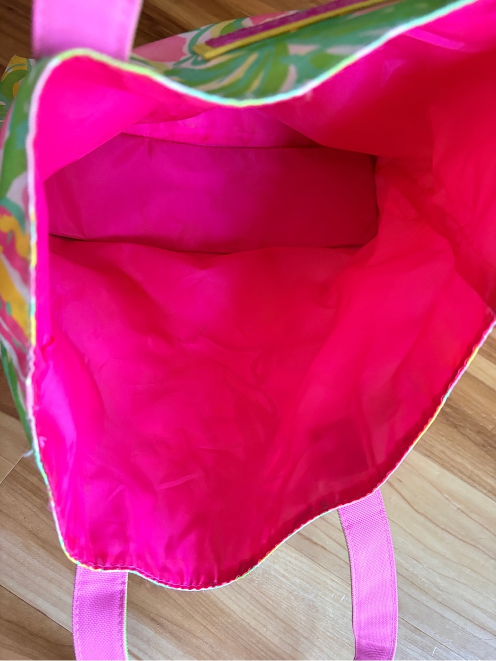 Lilly Pulitzer X Estée Lauder Pink Tropical Canvas Tote - Picture 5 of 5